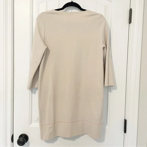 COS contrast stitch dress Light Beige with Orange Stitching Size Extra Small - Picture 5 of 16